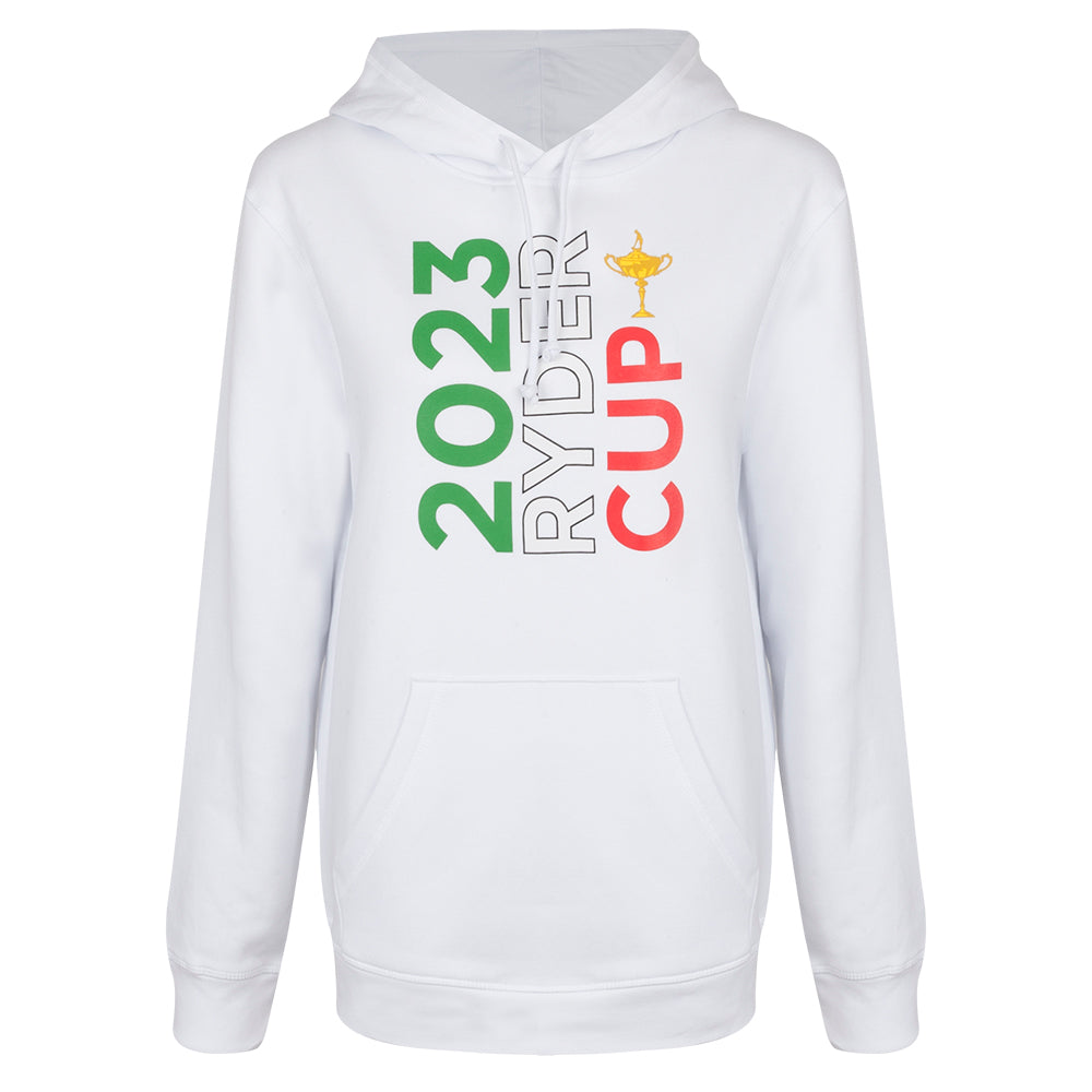 2023 Ryder Cup Women&#39;s White Trophy Hoodie Front