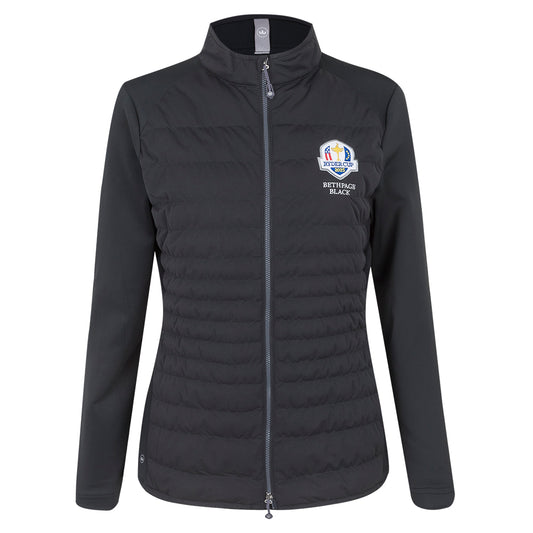 2025 Ryder Cup Peter Millar Women's Black Hybrid Jacket Front