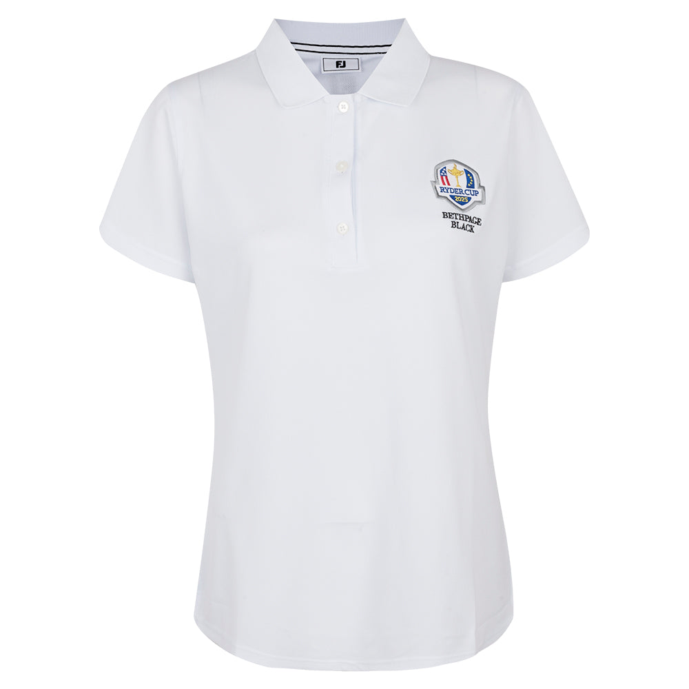 2025 Ryder Cup FootJoy Women&#39;s White Polo Front