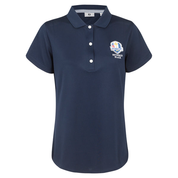 2025 Ryder Cup FootJoy Women's Navy Polo The Official European Ryder