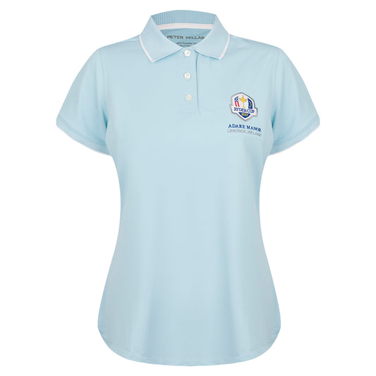 2027 Ryder Cup Peter Millar Women's Aqua Green Polo Shirt