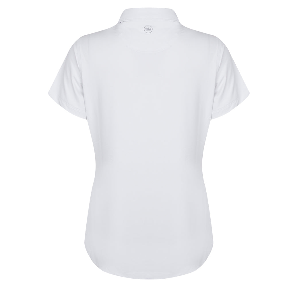 2025 Ryder Cup Peter Millar Women&#39;s White Polo Shirt Back