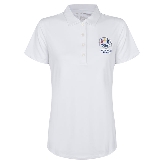 2025 Ryder Cup Peter Millar Women's White Polo Shirt Front