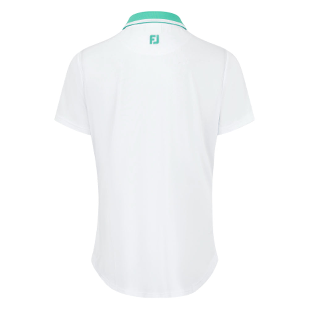 2027 Ryder Cup FootJoy Women's White Zipped Polo Shirt