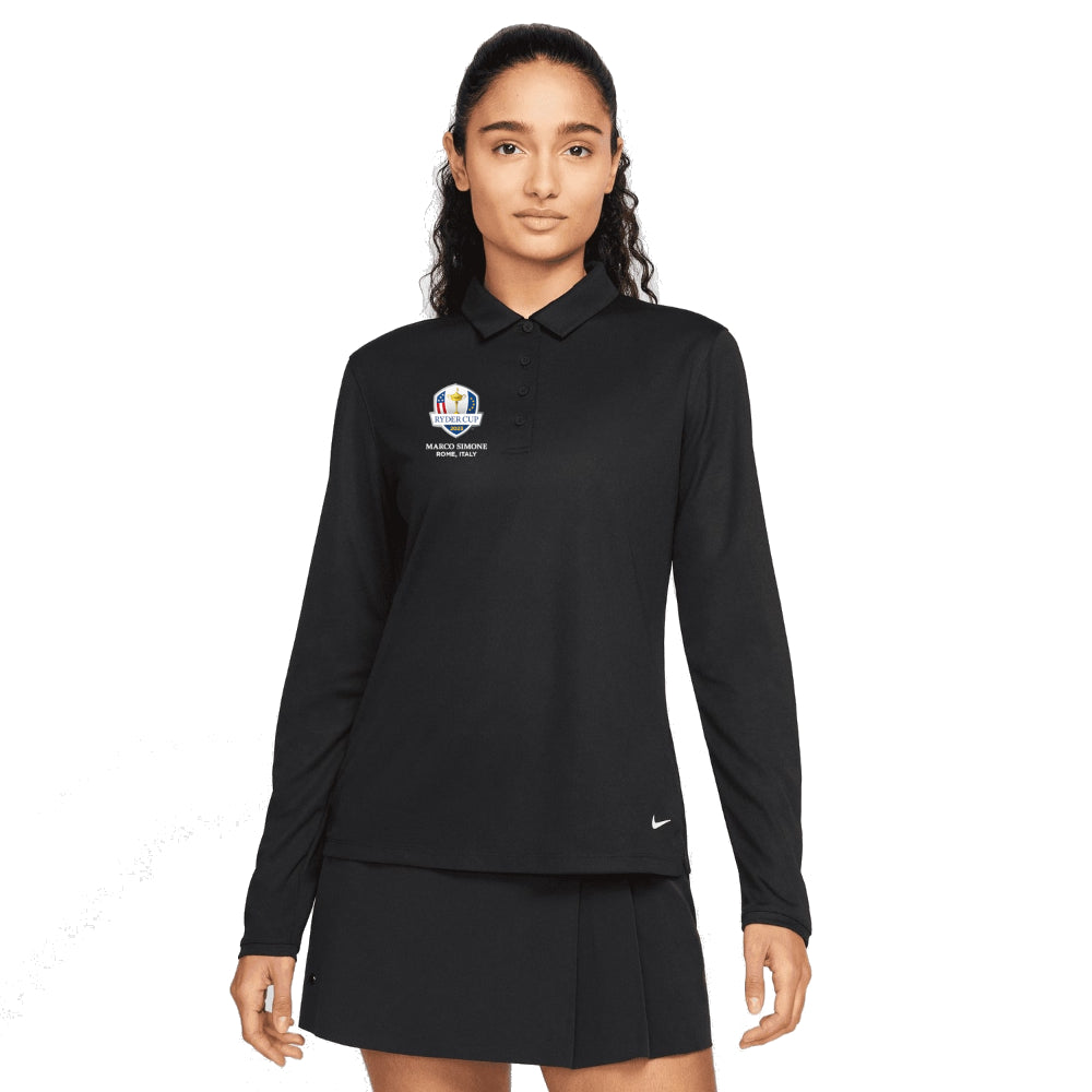 2023 Ryder Cup Nike Women's Black Victory Polo Front