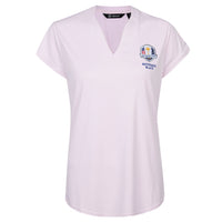 2025 Ryder Cup Abacus Women's Hammel Cup Sleeve Pink Polo Shirt