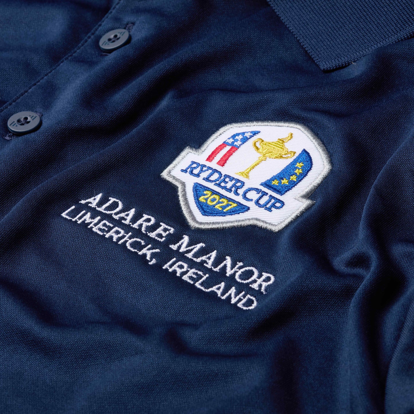 2027 Ryder Cup adidas Women's Performance Navy Polo Shirt