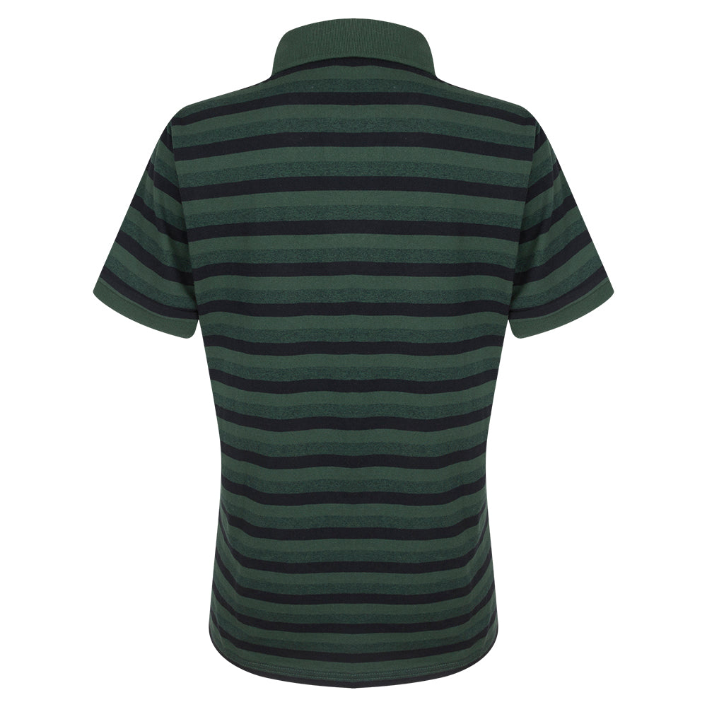 2023 Ryder Cup Women's Trophy Green Block Striped Polo Shirt Front