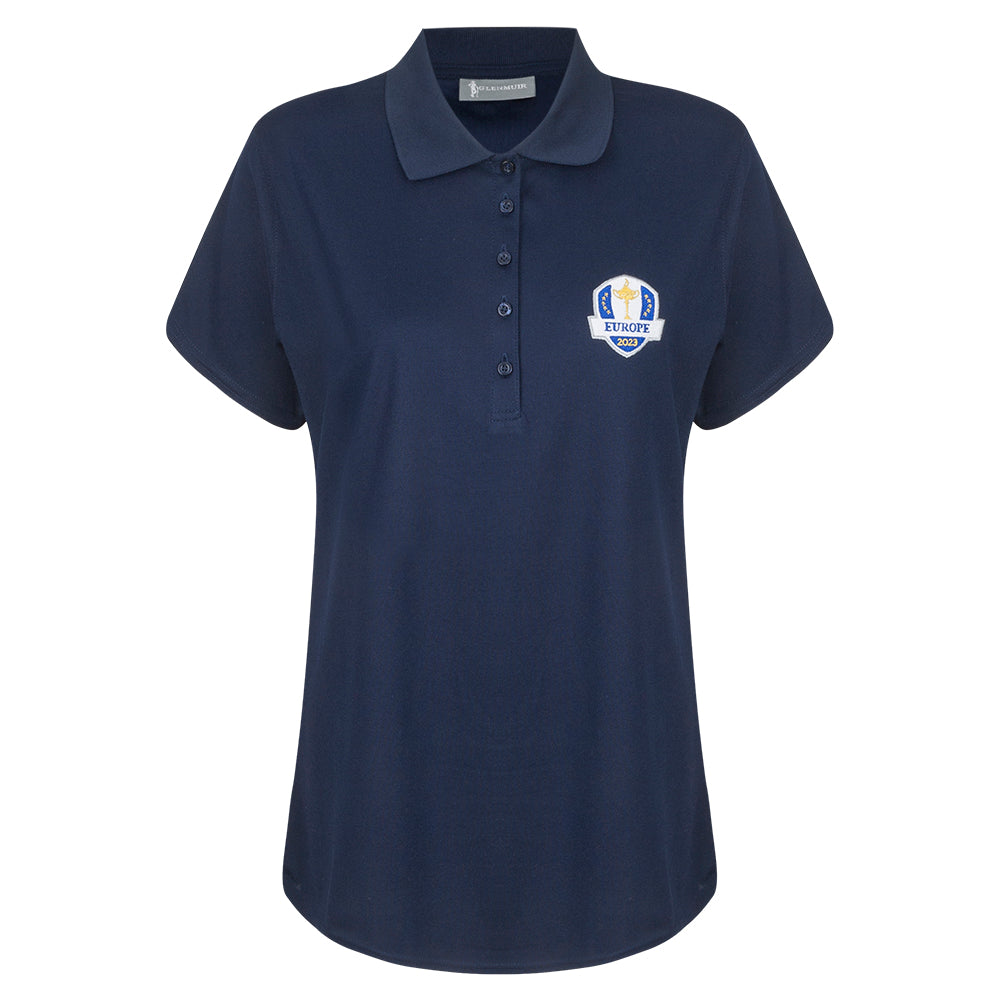 2023 Ryder Cup Glenmuir Women&#39;s Paloma Europe Navy Polo Shirt Front