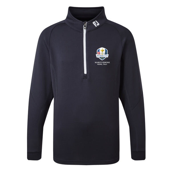 2023 Ryder Cup FootJoy Youth Navy 1/4 Zip Mid Layer The Official