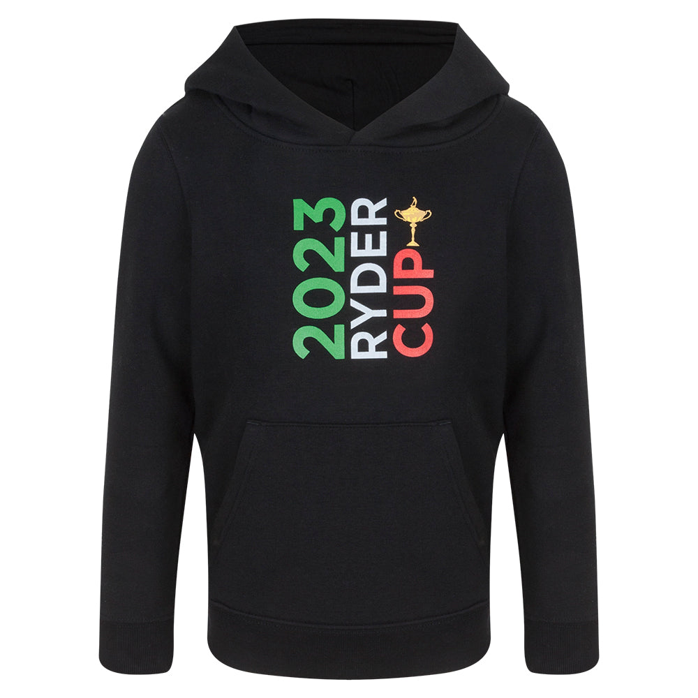 2023 Ryder Cup Youth Black Trophy Hoodie Front