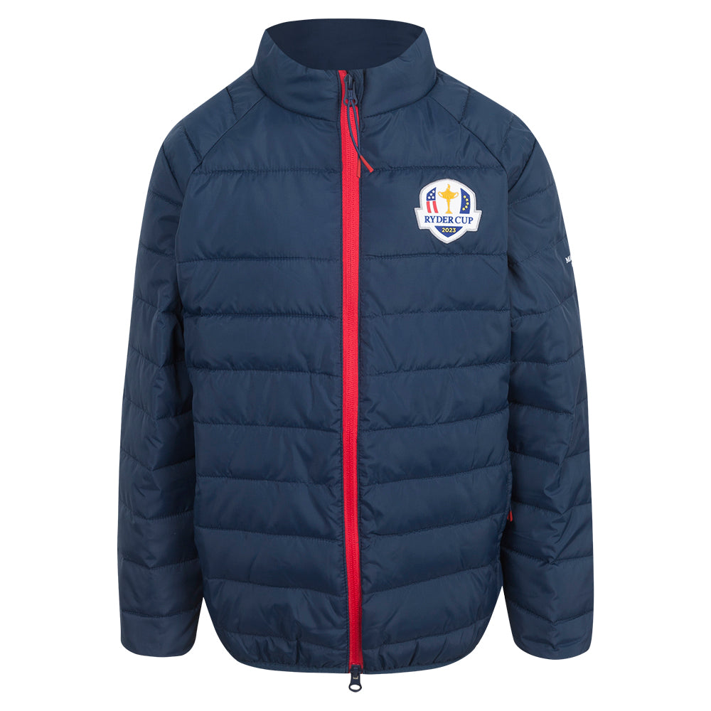 Official 2023 Ryder Cup USA Fanwear Youth Blue Padded Jacket