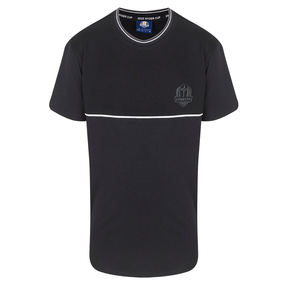 2023 Ryder Cup Youth Black Tonal Waffle T-Shirt