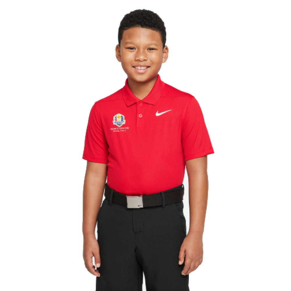 2023 Ryder Cup Nike Boys Red Victory Polo Front