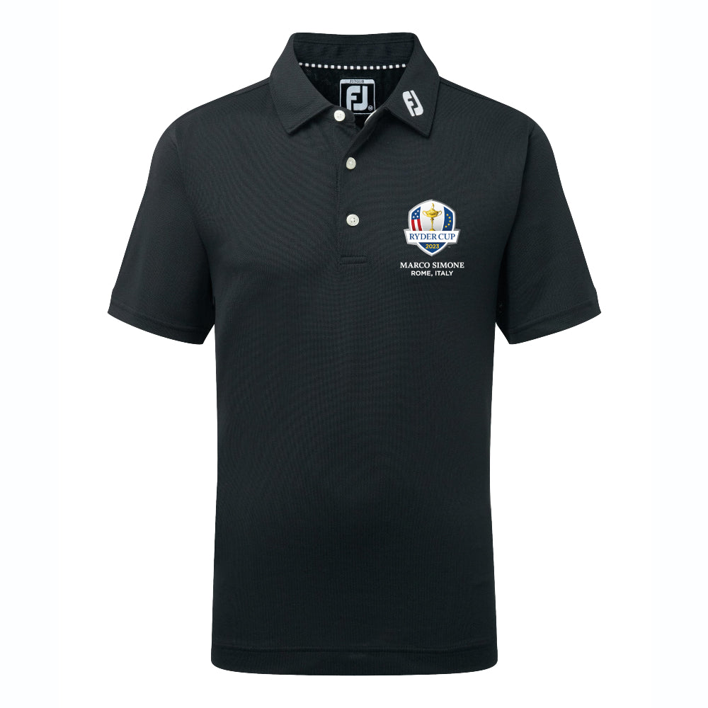 2023 Ryder Cup FootJoy Youth Black Polo Front