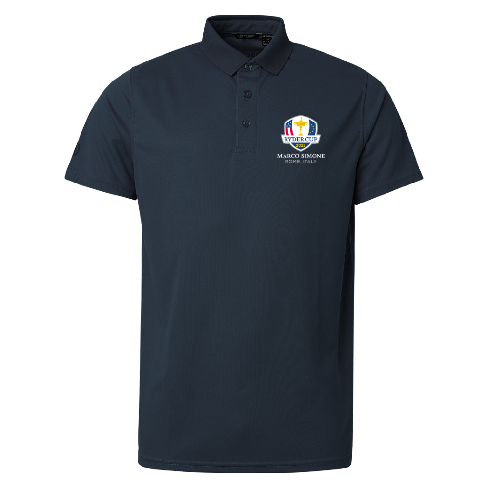 2023 Ryder Cup Abacus Youth Navy Cray Polo Front