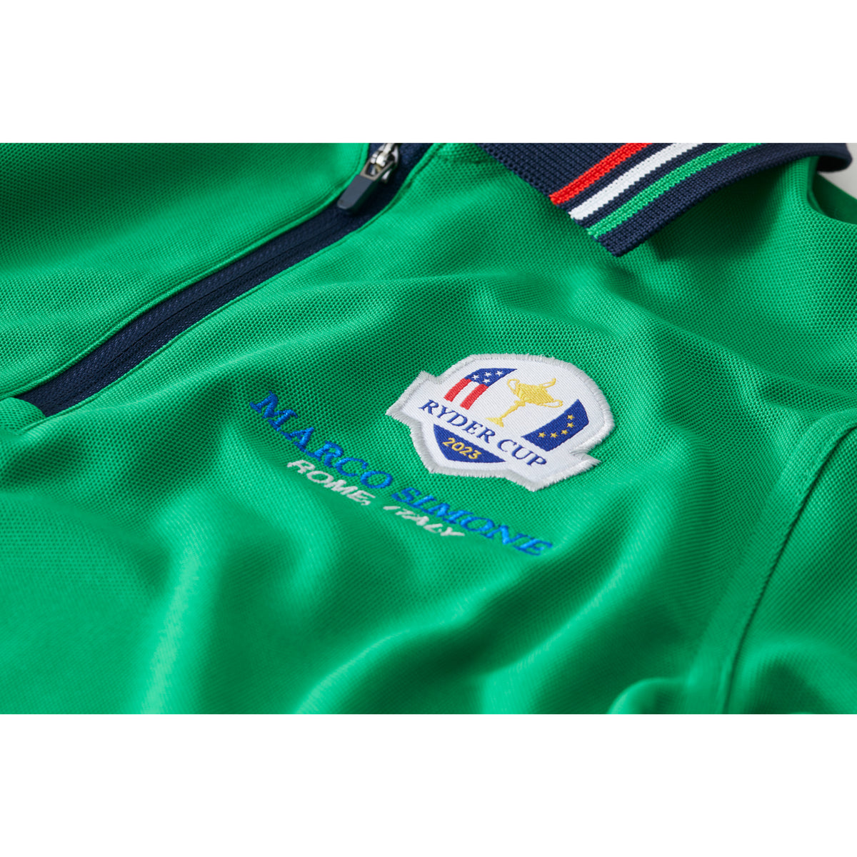 2023 Ryder Cup Rome Collection Women&#39;s Tipped Green Polo Shirt
