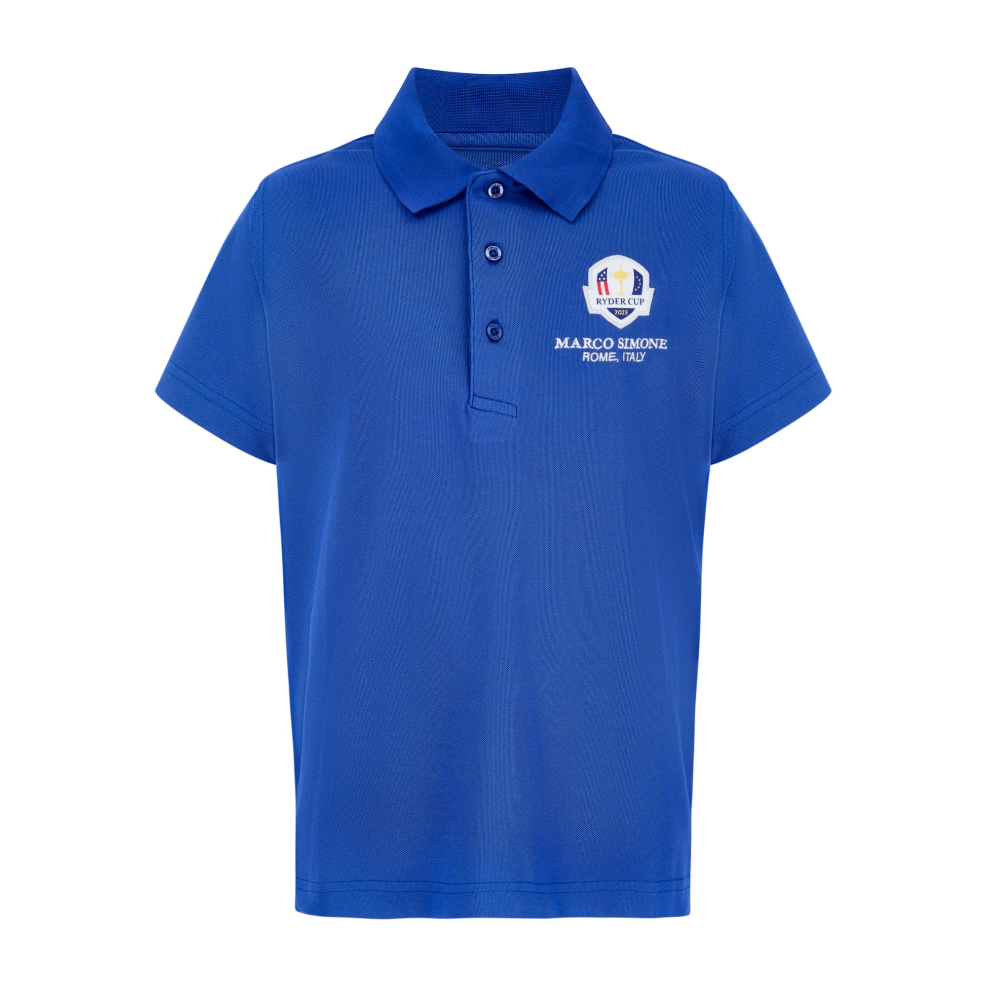 2023 Ryder Cup Rome Collection Youth Royal Blue Polo Shirt - The ...