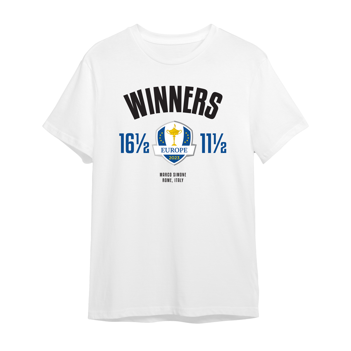 2023 Ryder Cup European Winner&#39;s Youth T-Shirt - Front