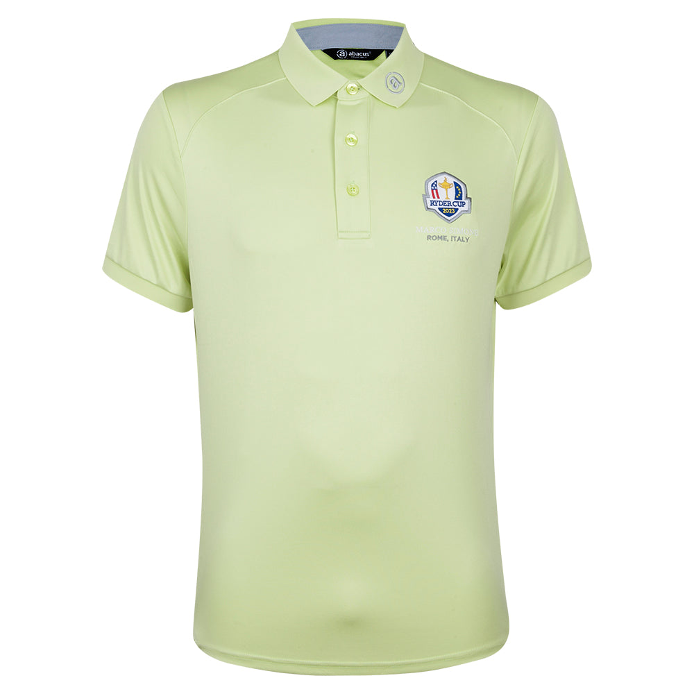 2023 Ryder Cup Men&#39;s Abacus Lime Polo Shirt