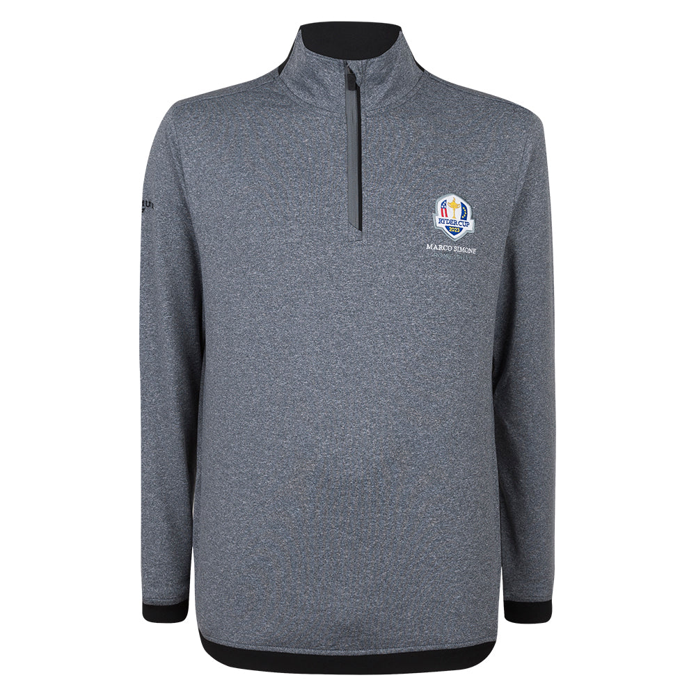 2023 Ryder Cup Men's Glenmuir Charcoal 1/4 Zip Mid Layer Front