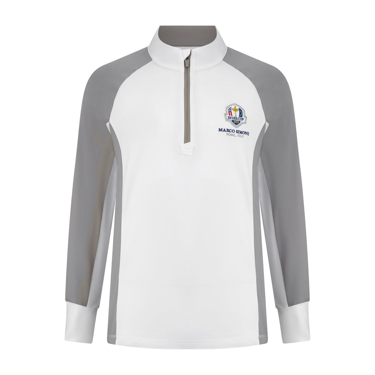 2023 Ryder Cup Men&#39;s White 1/4 Zip Mid Layer - Front