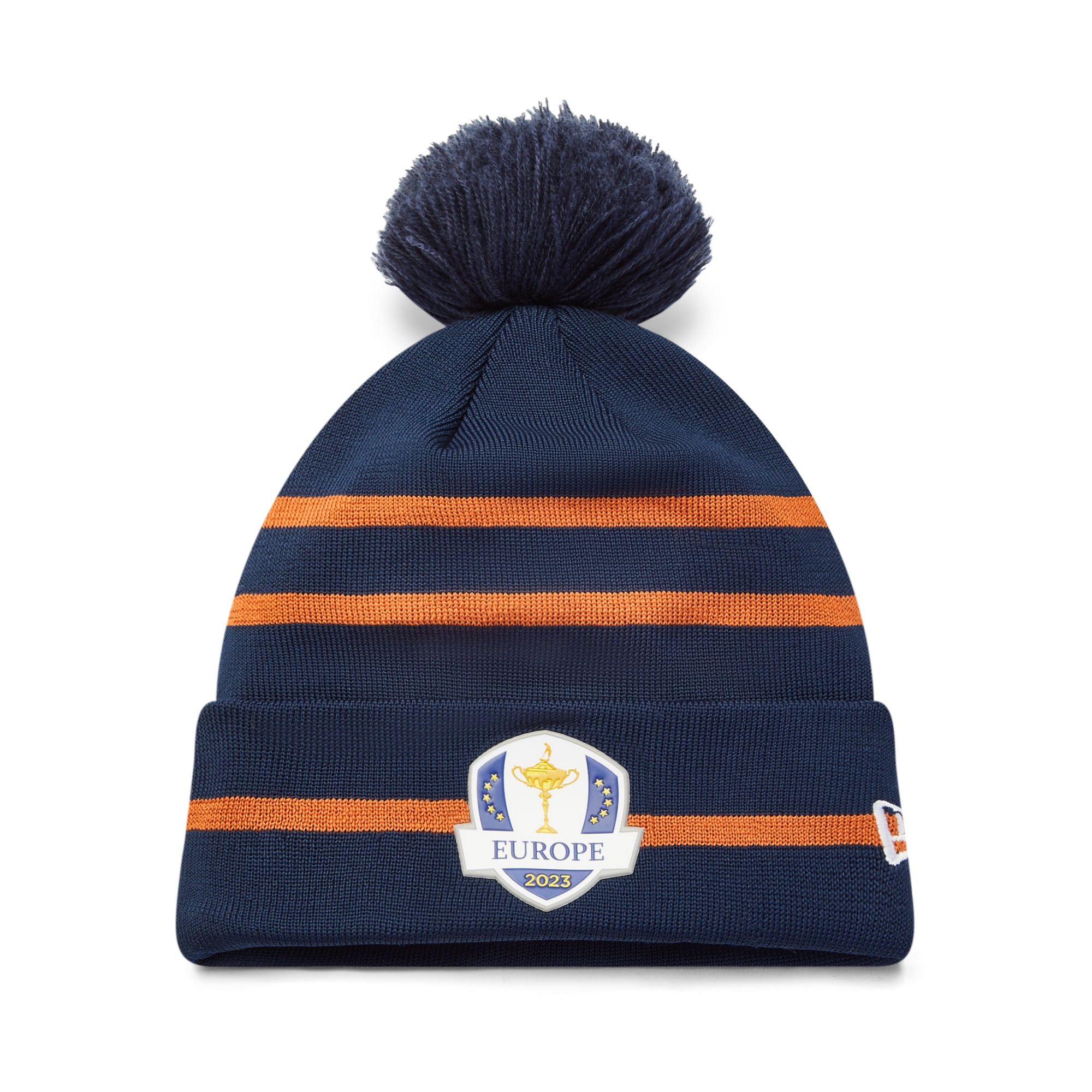 Official 2023 Ryder Cup New Era Saturday European Bobble - Navy Front
