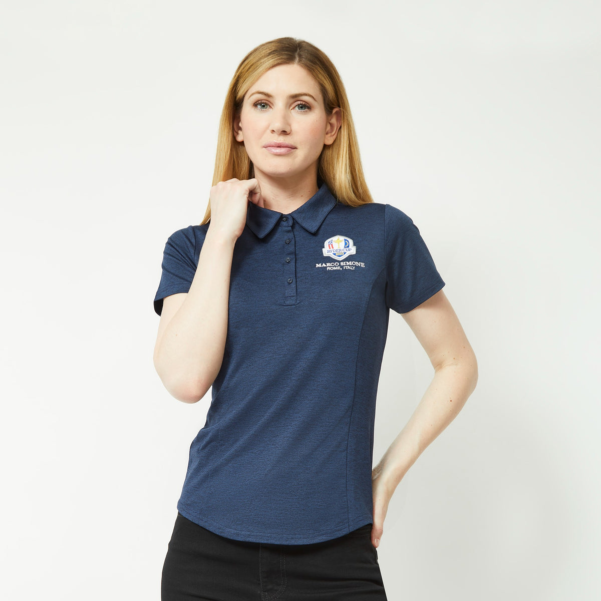 2023 Ryder Cup Women&#39;s Navy Polo - Model