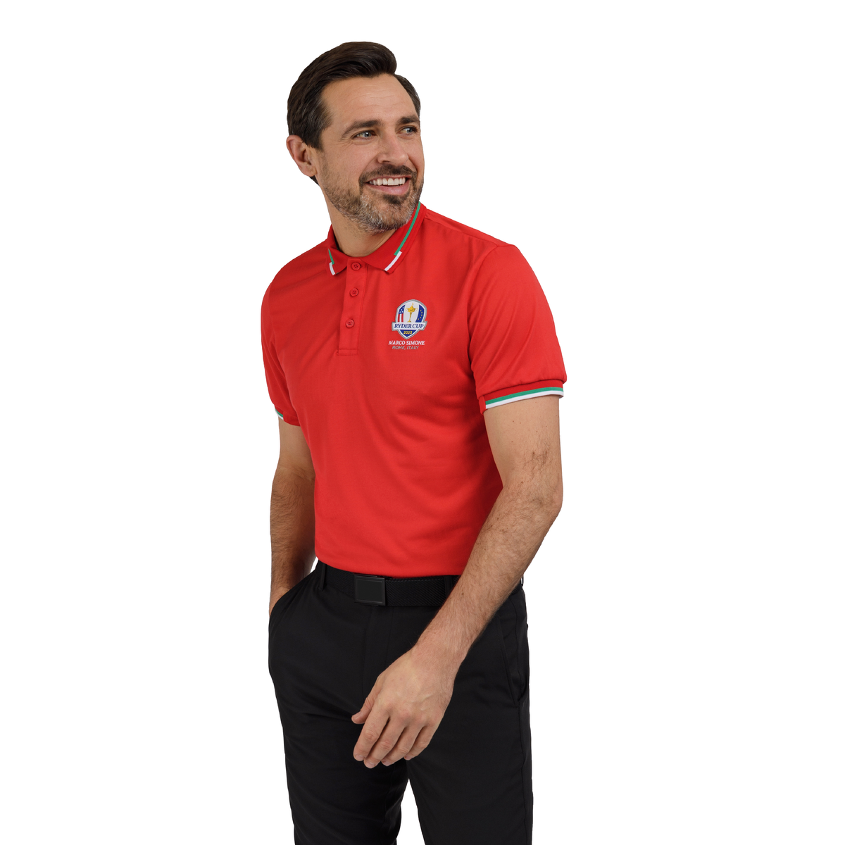 2023 Ryder Cup Rome Collection Men&#39;s Polo - Red - Model