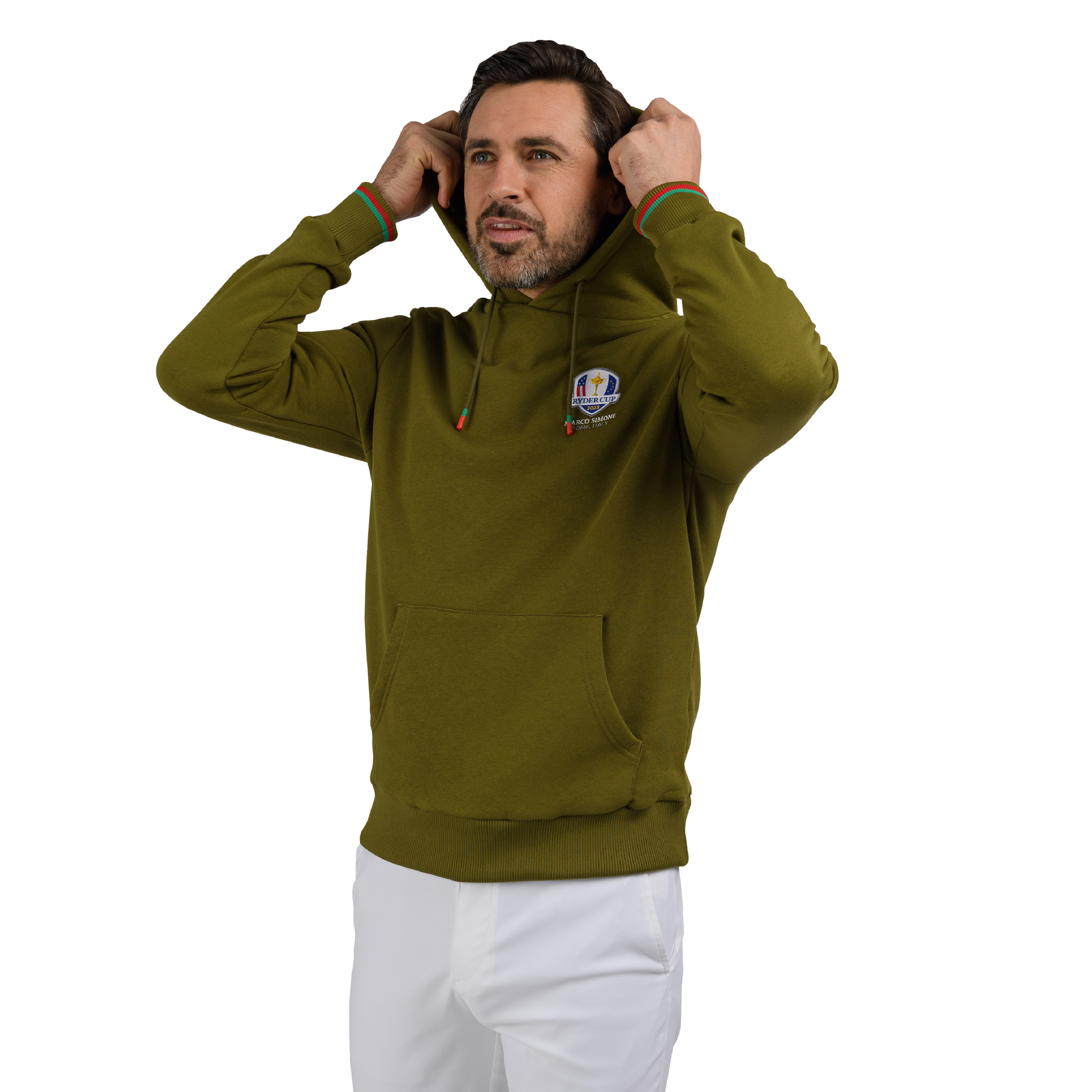 2023 Ryder Cup Rome Collection Men's Hoodie - Khaki - Front