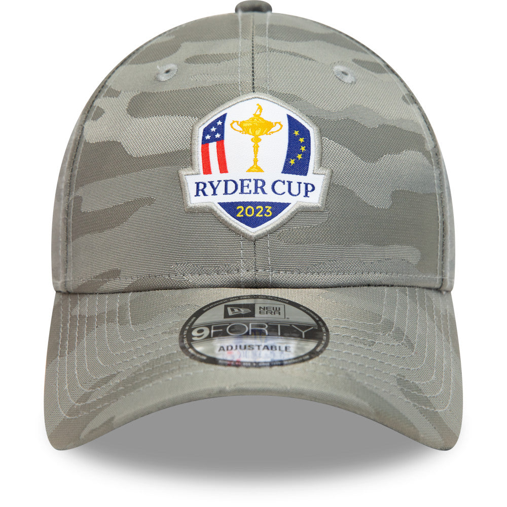 2023 Ryder Cup New Era 9FORTY Camo Cap - Grey - Front