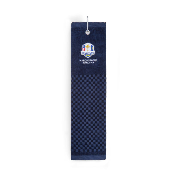 2023 Ryder Cup PRG Trifold Towel Navy The Official European Ryder