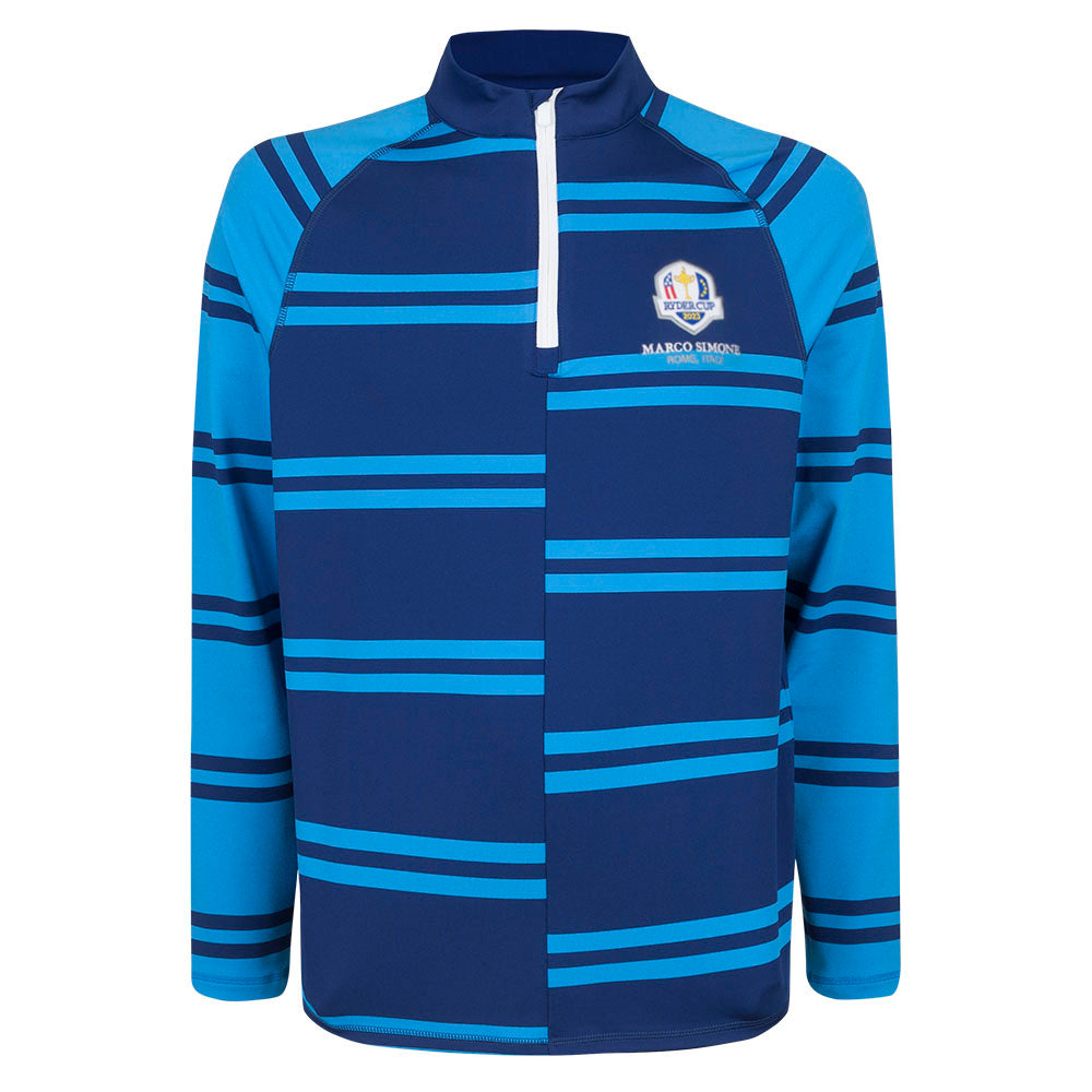 2023 Ryder Cup G/FORE Men&#39;s Striped Performance 1/4 Zip Mid Layer - Front