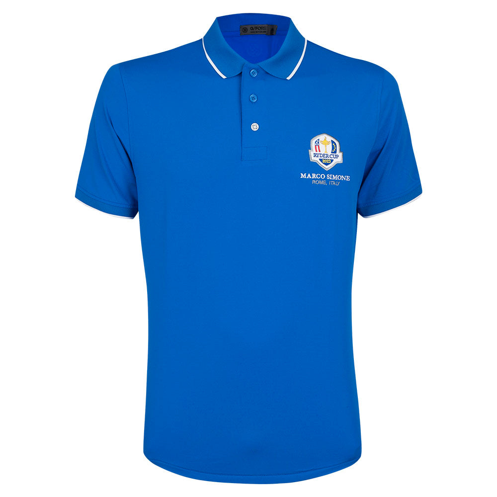 2023 Ryder Cup G/FORE Men's Pleated Collar Polo Shirt Front