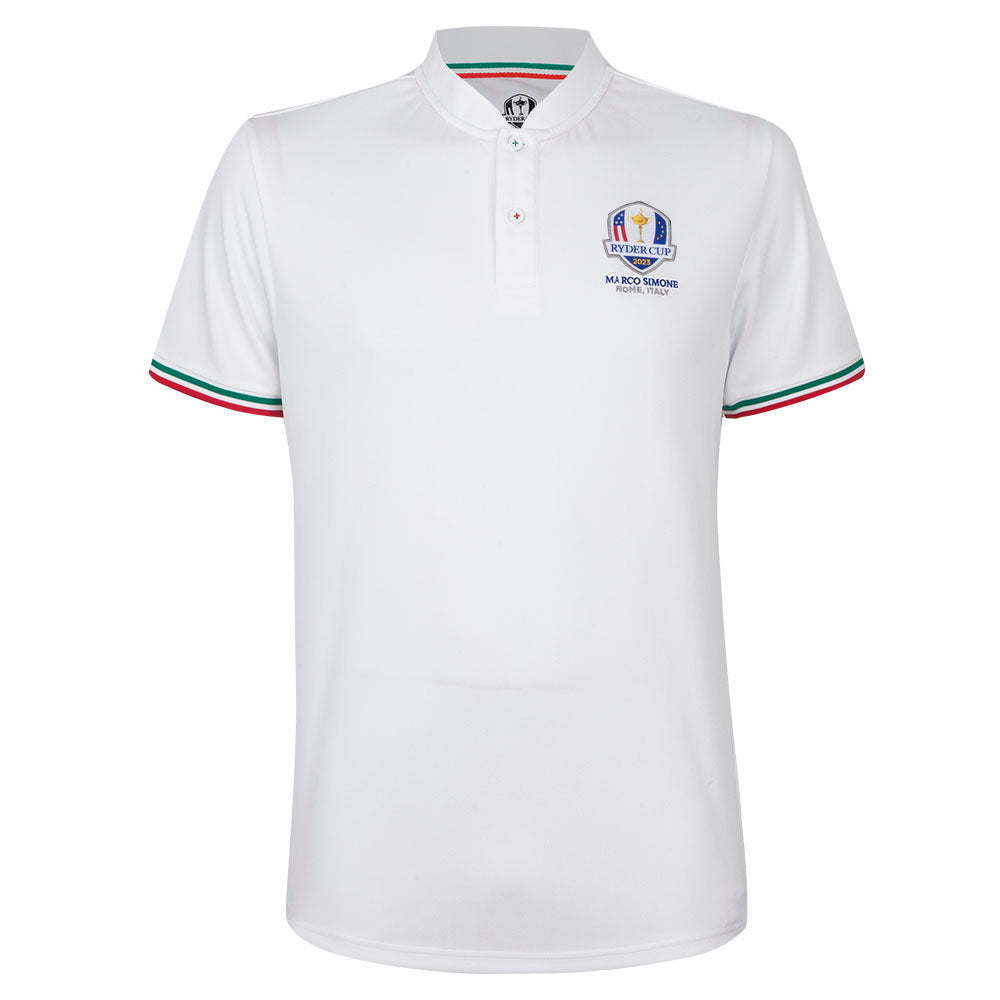 2023 Ryder Cup Rome Collection Men&#39;s Polo - White Front