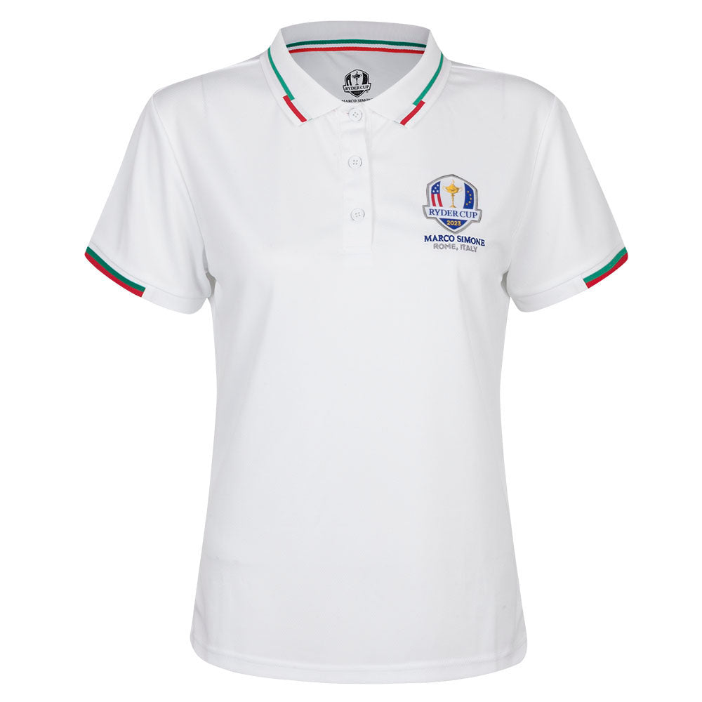 2023 Ryder Cup Rome Collection Women&#39;s Polo - White