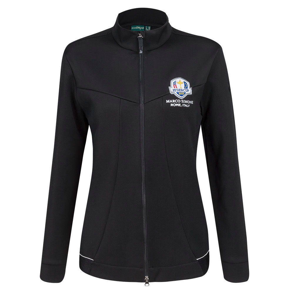 2023 Ryder Cup Chervò Womens Full-Zip Mid Layer - Black - Front