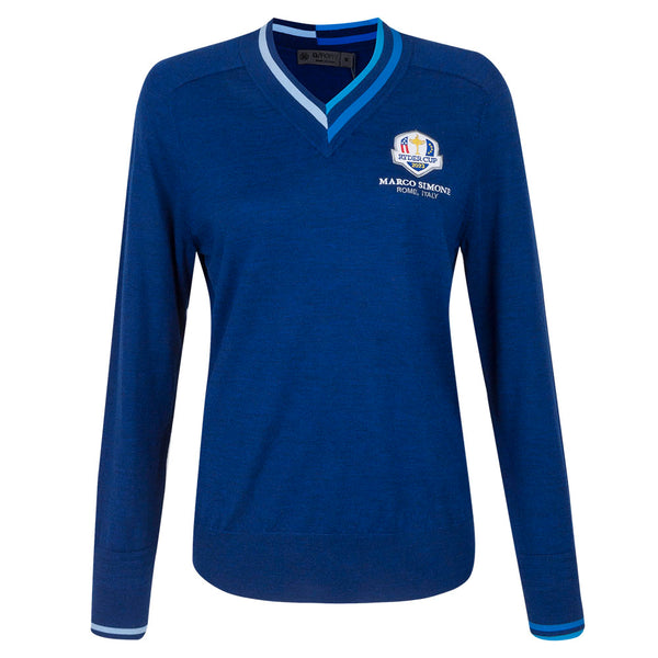 2023 Ryder Cup G/FORE Women's V Neck Jumper The Official European