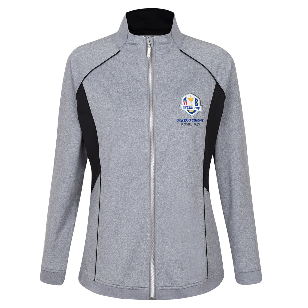 2023 Ryder Cup Glenmuir Women's Bree Full Zip Mid Layer - Grey Front