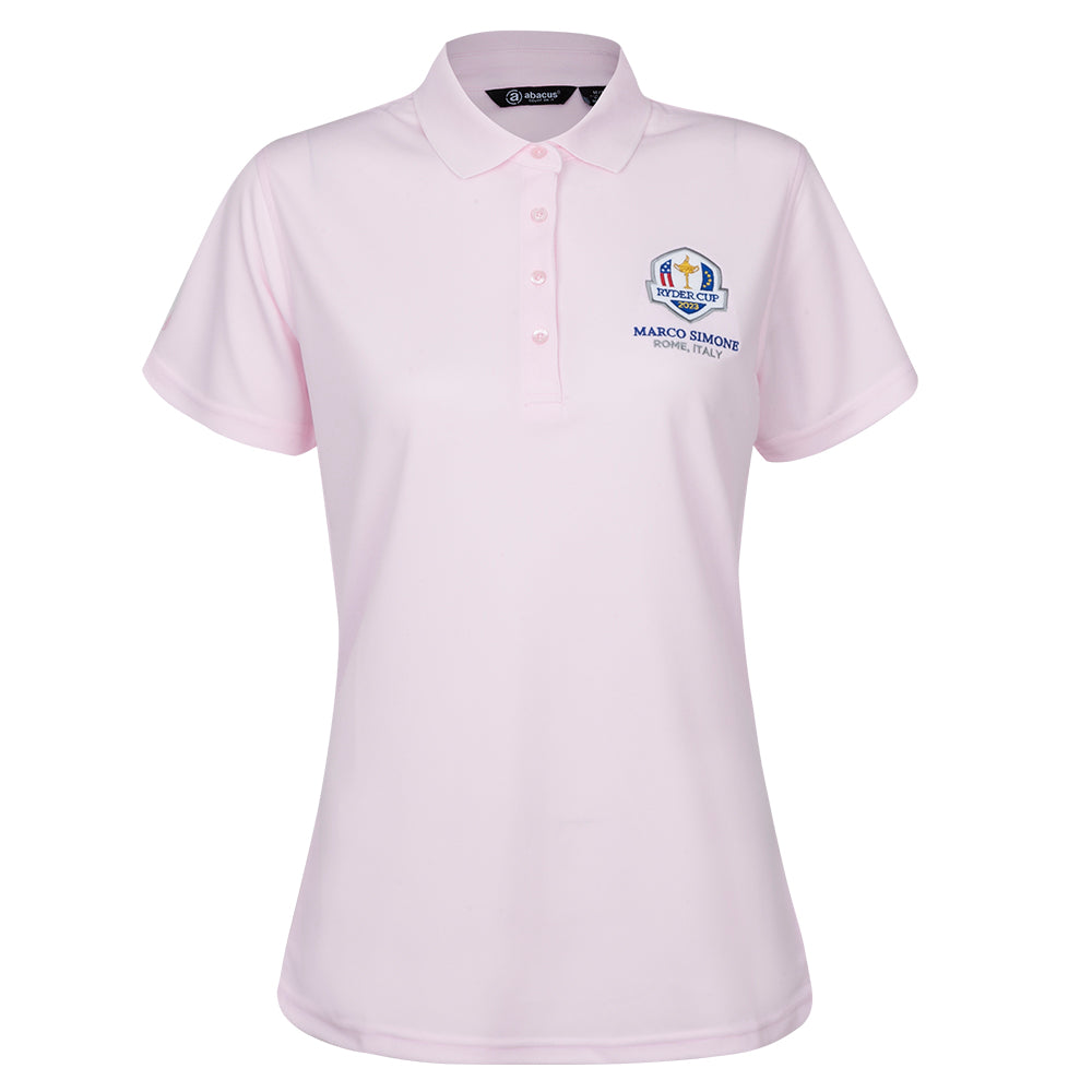 2023 Ryder Cup Abacus Women&#39;s Cray Polo Shirt - Light Pink Front