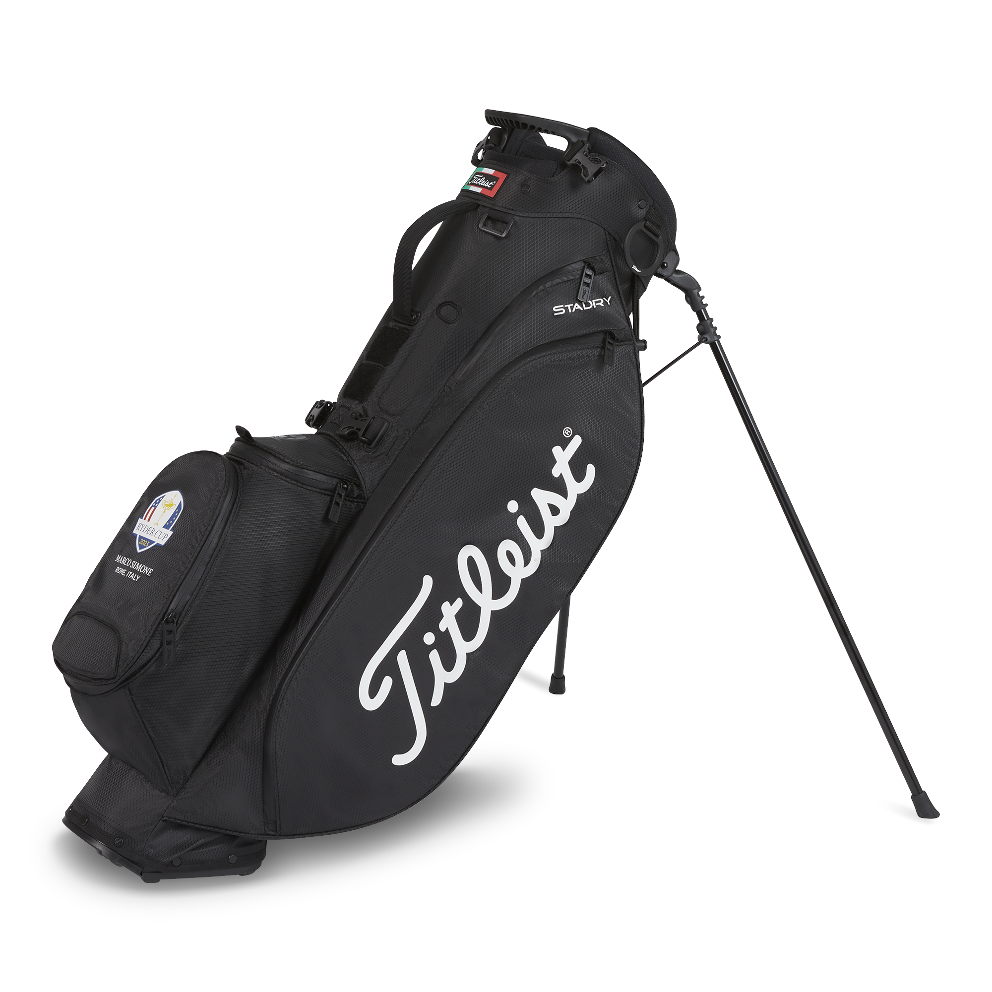 2023 Ryder Cup Titleist Italian Players 4 StaDry Golf Bag - Front