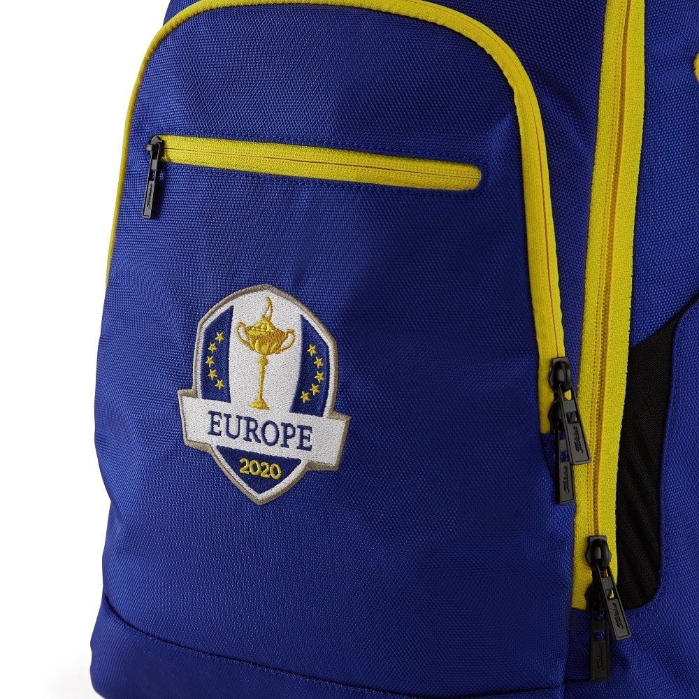 The 2020 Ryder Cup Titleist Team Europe Backpack - Badge Close-up