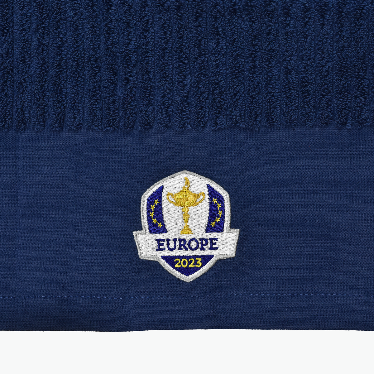 2023 Ryder Cup PRG Team Europe Retro Caddy Towel - Badge Close-up